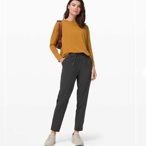 Lululemon keep moving graphite gray pants 8